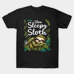 Slow Sleepy Sloth T-Shirt